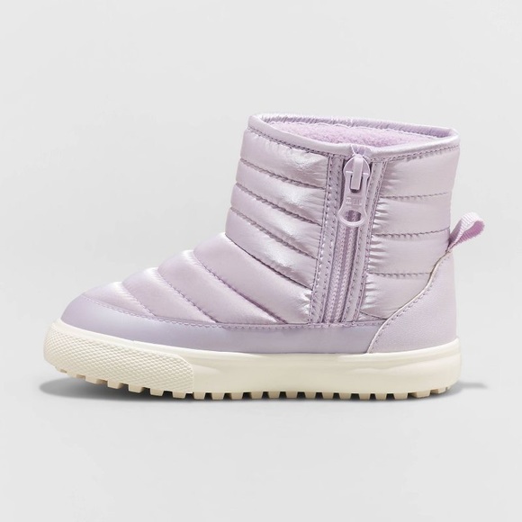 Toddler Girls' Ainsley Zipper Slip-On Booties - Cat & Jack Purple - size 8 - Picture 8 of 8